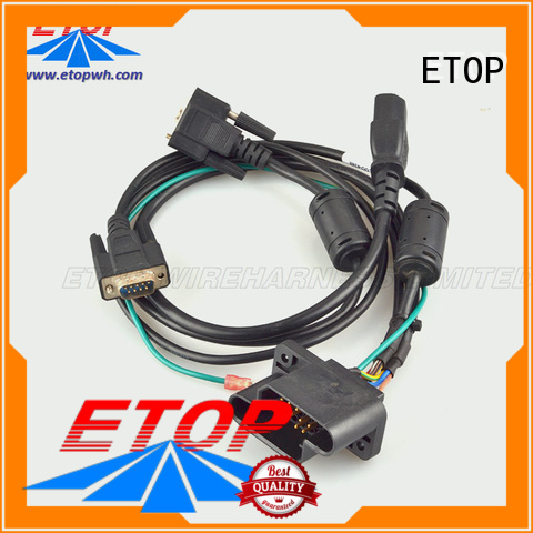 ETOP high grade custom cable assemblies widely employed for game machine