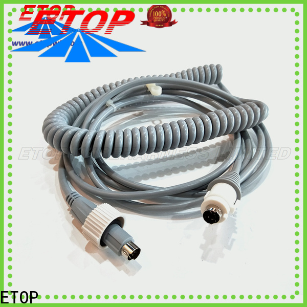 ETOP custom molded cable assemblies widely employed for medical machine