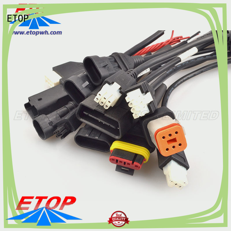 ETOP reliable overmolded connectors widely used for auto industry