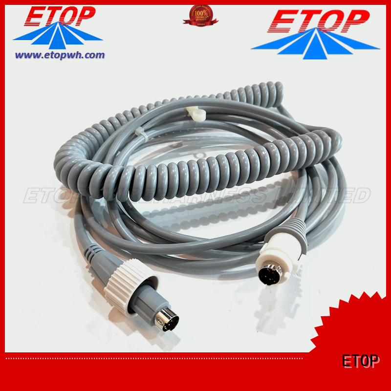 ETOP custom molded cable assemblies popular for medical machine