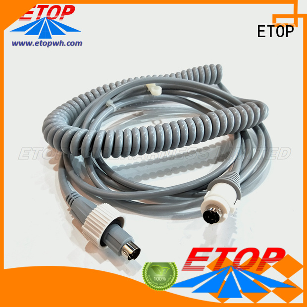 ETOP customized custom molded cable assemblies popular for medical equipment