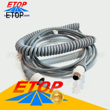 ETOP custom molded cable assemblies very useful for medical supplies