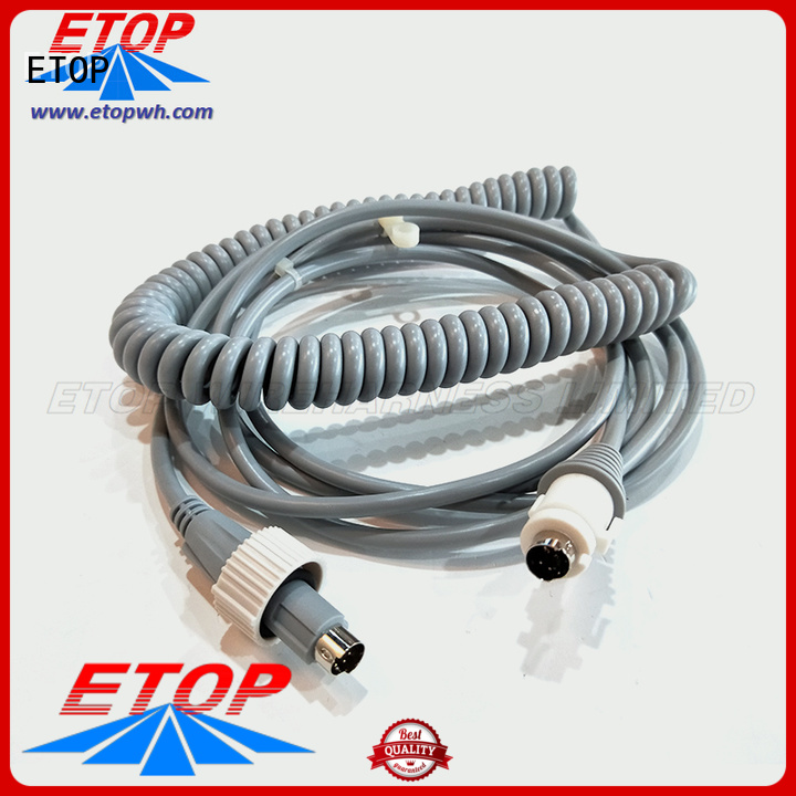 ETOP custom molded cable assemblies medical machine