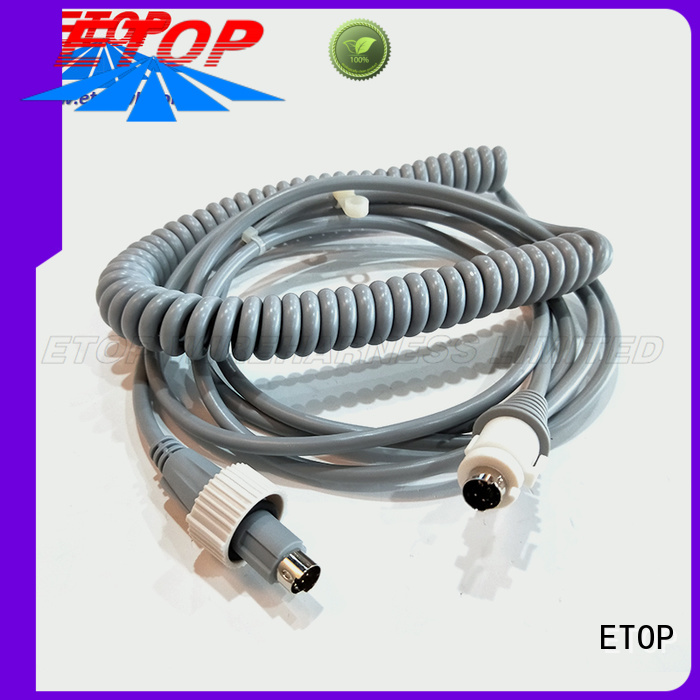 ETOP custom molded cable assemblies medical equipment