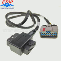 custom truck diagnostic J1962 OBD2 coverter cable with APEX 2.8MM connector