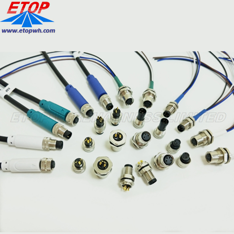 IP68 M8 Waterproofing Cable Assy Connectors Overmolding