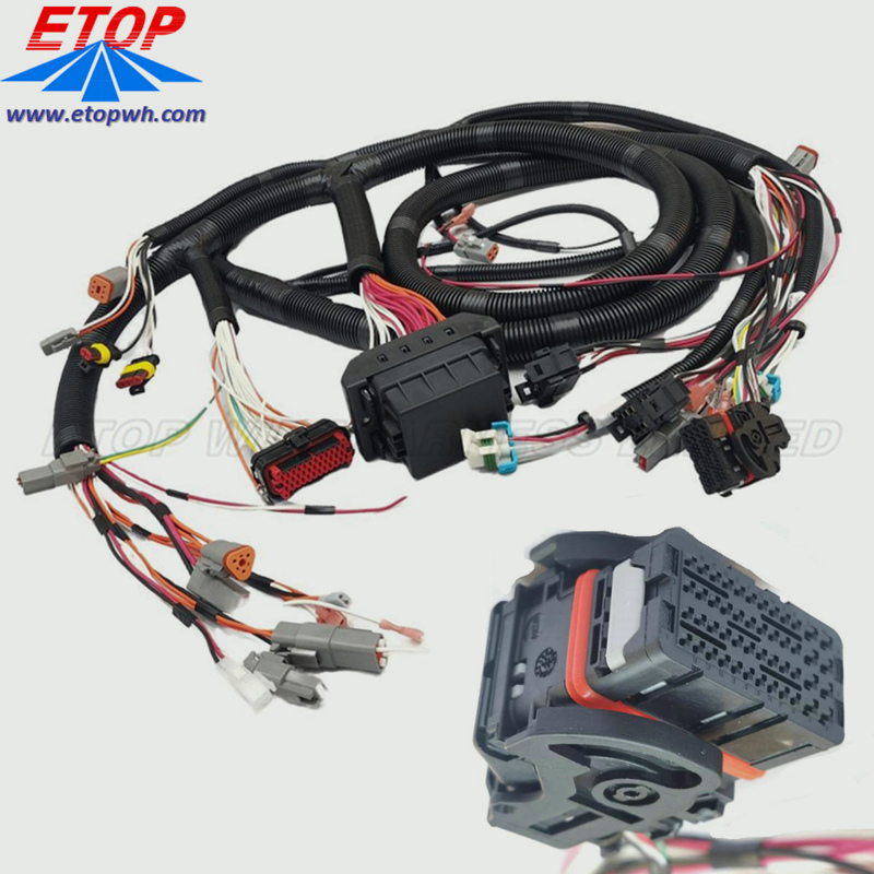 Complicated Auto Relay and ECU Connector Cable Harness Assembly