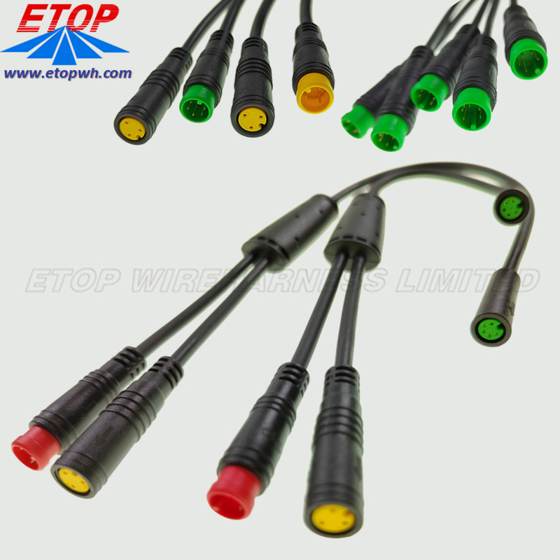 Waterproof Mini Signal Splitter Connector Cable Assembly