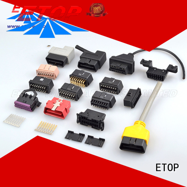 ETOP diagnostic connectors widely employed for automobile industry