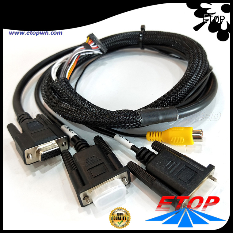 ETOP custom molded cable assemblies widely employed for medical supplies