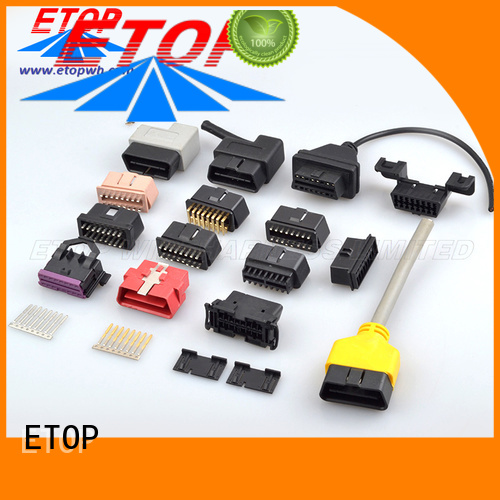 ETOP obd2 connectors widely employed for automobile industry
