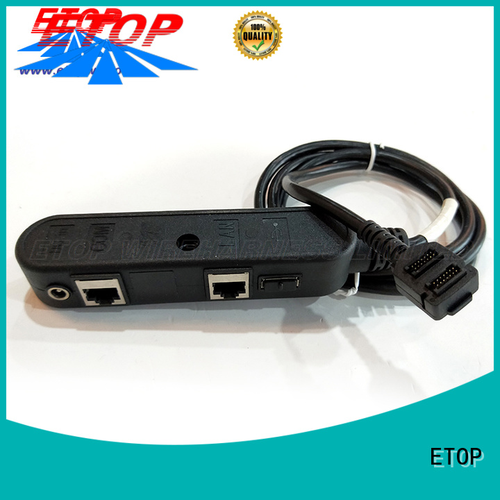 ETOP customized molded cable assemblies widely employed for medical equipment